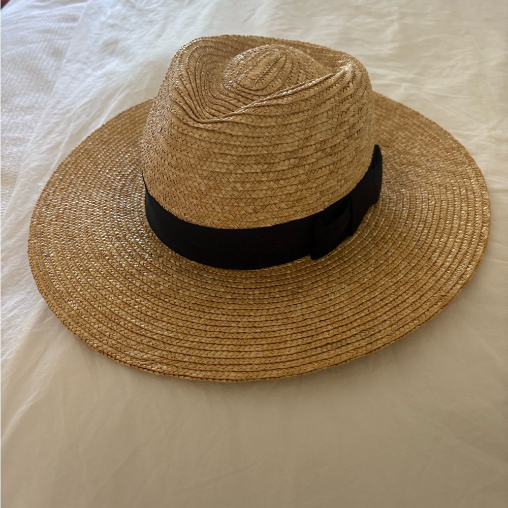 Brixton Tan Straw Hat with Black Band
